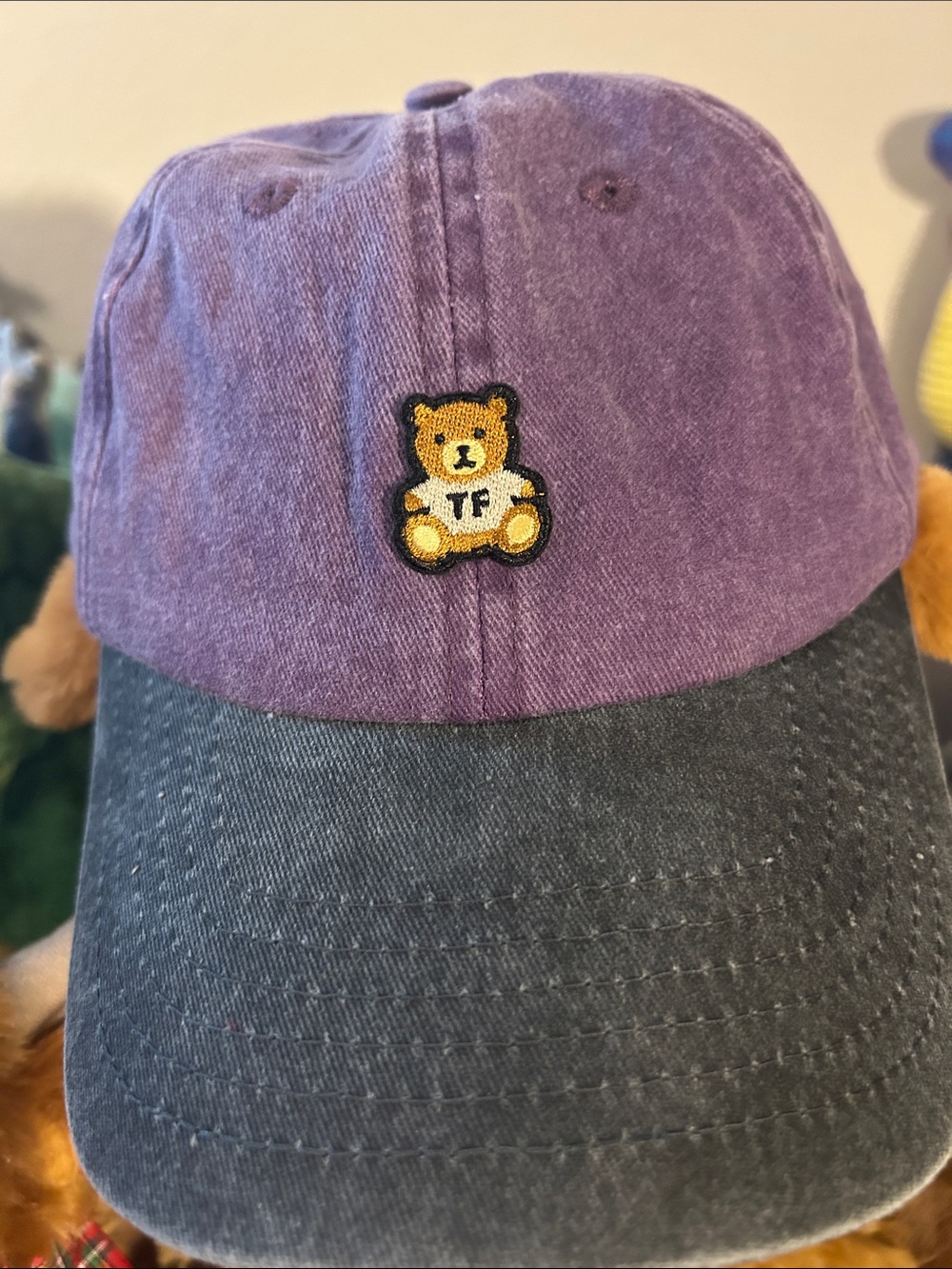 Purple and Gray Teddy Fresh Baseball Cap